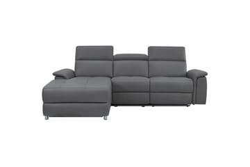 Hörnsoffa 3-sits Pareli Antracit, Sunday tyg, Vänster Manuell Fåtölj - Antracit, Sunday tyg, Vänster Manuell Fåtölj - Möbler - Vardagsrum - Soffor - Reclinersoffor & Biosoffor