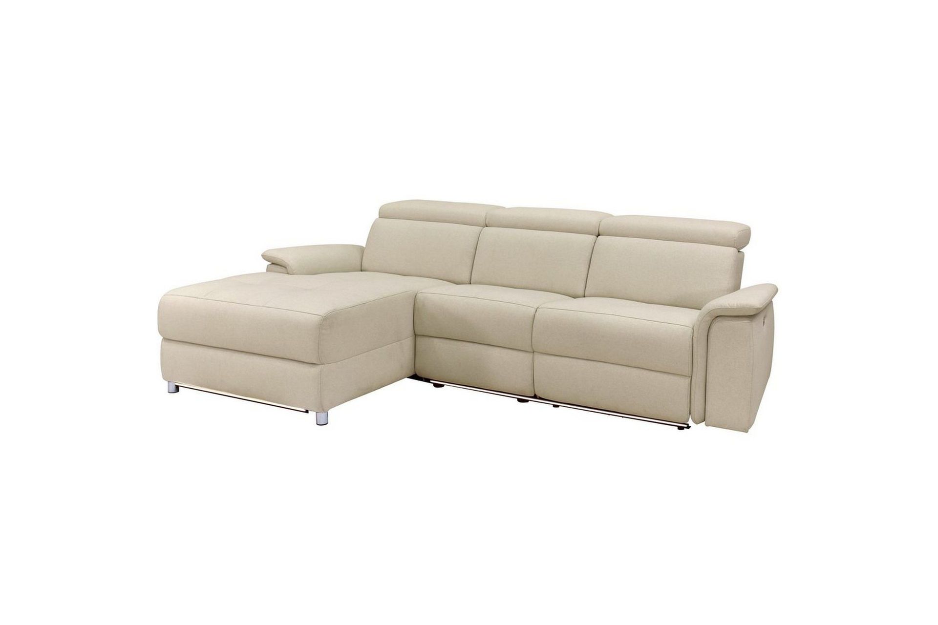 H&ouml;rnsoffa 3-sits Pareli Vit, Sunday tyg, V&auml;nster Manuell F&aring;t&ouml;lj - Vit, Sunday tyg, V&auml;nster Manuell F&aring;t&ouml;lj