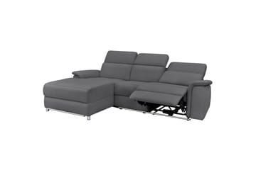 Hörnsoffa 3-sits Pareli Antracit, Sunday tyg, Vänster Manuell Fåtölj - Antracit, Sunday tyg, Vänster Manuell Fåtölj - Möbler - Vardagsrum - Soffor - Reclinersoffor & Biosoffor