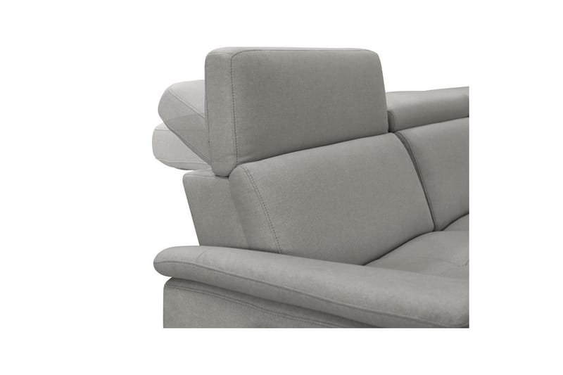 Hörnsoffa 3-sits Pareli Grå, Sunday tyg, Höger manuell vilstol - Grå, Sunday tyg, Höger manuell vilstol - Möbler - Vardagsrum - Soffor - Reclinersoffor & Biosoffor