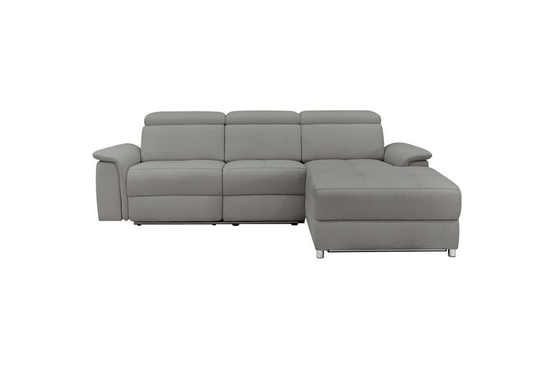 Hörnsoffa 3-sits Pareli Grå, Sunday tyg, Höger elektrisk vilstol - Grå, Sunday tyg, Höger elektrisk vilstol - Möbler - Vardagsrum - Soffor - Reclinersoffor & Biosoffor