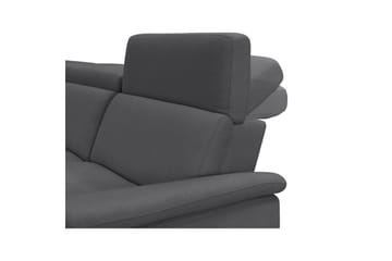 Hörnsoffa 3-sits Pareli Antracit, Sunday tyg, Höger manuell vilstol - Antracit, Sunday tyg, Höger manuell vilstol - Möbler - Vardagsrum - Soffor - Reclinersoffor & Biosoffor