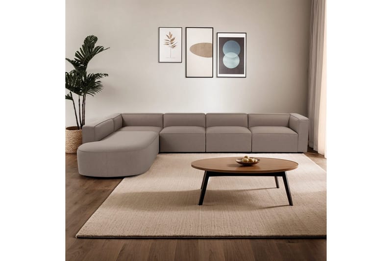 Hörnsoffa Abbas Ljusbrun - Ljusbrun - Möbler - Vardagsrum - Soffor - Hörnsoffor