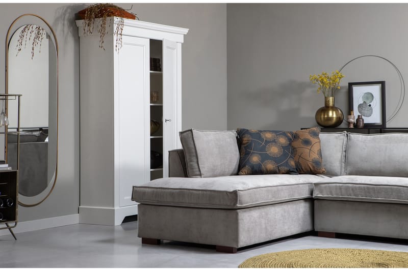 AITHAN Hörnsoffa Vänster Grön - Grå - Möbler - Vardagsrum - Soffor - Hörnsoffor