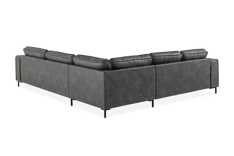 Akron Hörnsoffa Bondedläder - Mörkgrå - Möbler - Vardagsrum - Soffor - Hörnsoffor