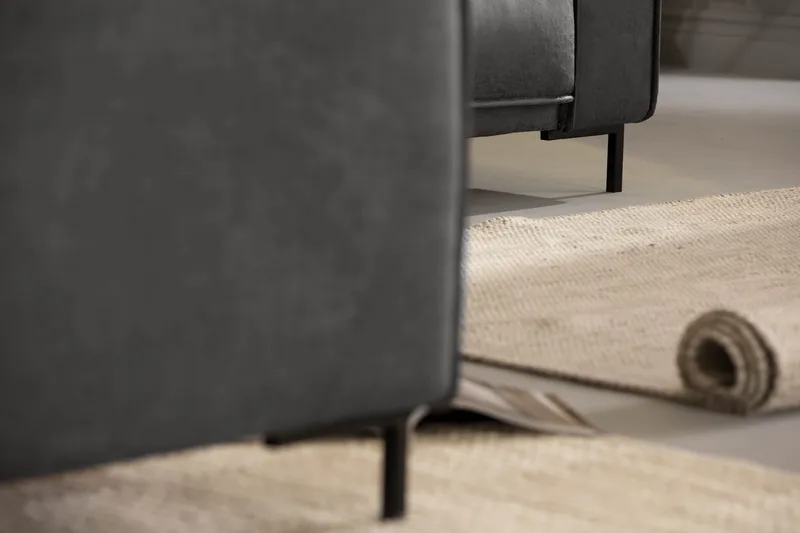 Akron Hörnsoffa Bondedläder - Mörkgrå - Möbler - Vardagsrum - Soffor - Hörnsoffor