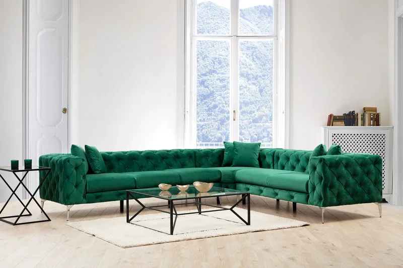 Beachport Hörnsoffa 6-sits - Grön - Möbler - Vardagsrum - Soffor - Hörnsoffor