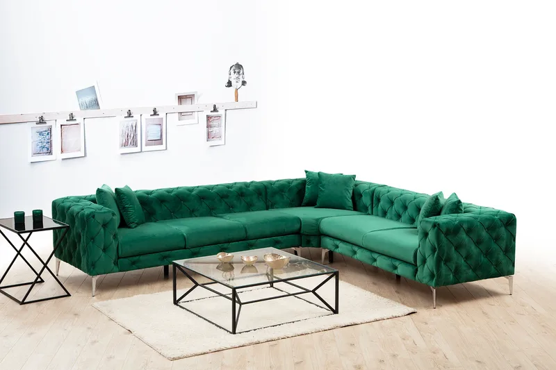 Beachport Hörnsoffa 6-sits - Grön - Möbler - Vardagsrum - Soffor - Hörnsoffor