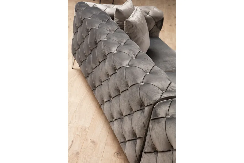 Beachport Stor Hörnsoffa 6-sits L formad Avtagbar klädsel - Antracit / Grå - Möbler - Vardagsrum - Soffor - Hörnsoffor