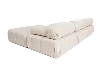 Belgin Bubblig Hörnsoffa 3-sits med utfällbara armstöd och ryggstöd - Ljusbrun - Möbler - Vardagsrum - Soffor - Modulsoffor - Komplett modulsoffa