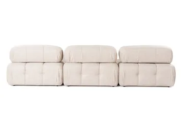 Belgin Bubblig Hörnsoffa 3-sits med utfällbara armstöd och ryggstöd - Ljusbrun - Möbler - Vardagsrum - Soffor - Modulsoffor - Komplett modulsoffa