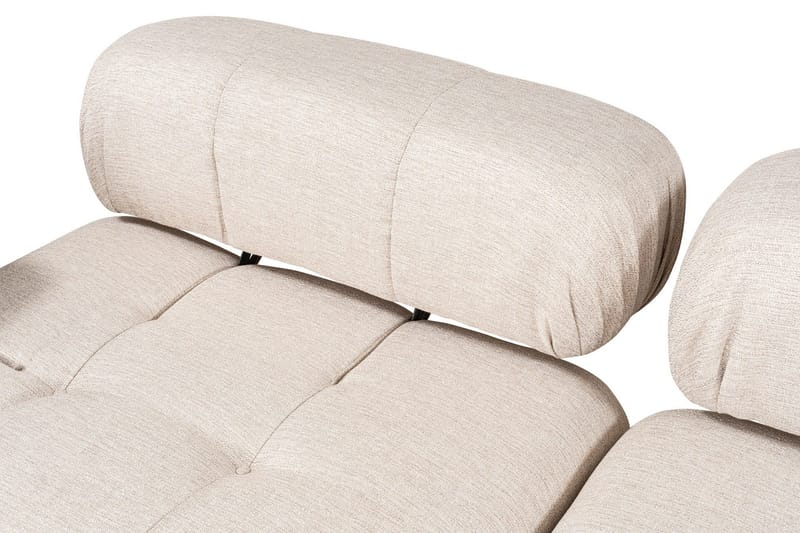 Belgin Bubblig Hörnsoffa 3-sits med utfällbara armstöd och ryggstöd - Ljusbrun - Möbler - Vardagsrum - Soffor - Modulsoffor - Komplett modulsoffa