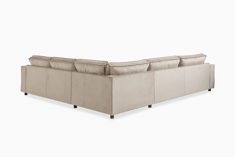 Cloudia Hörnsoffa Large Sammet - Beige - Möbler - Vardagsrum - Soffor - Hörnsoffor