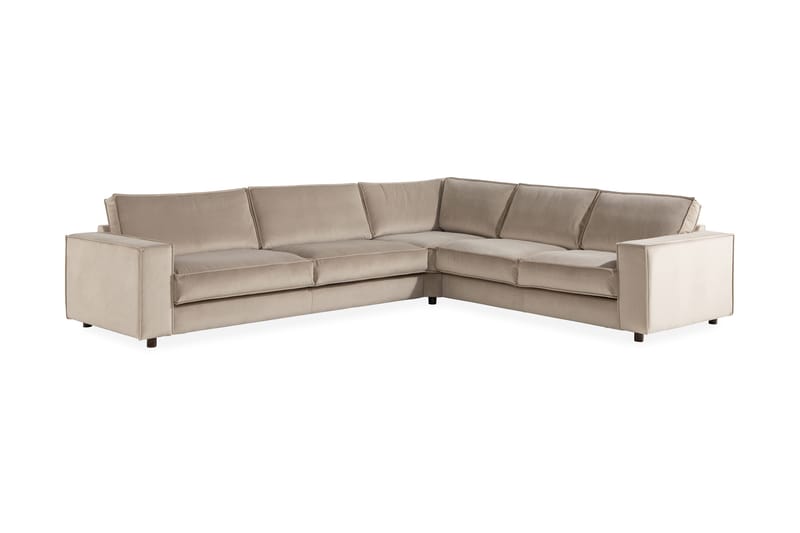 Cloudia Hörnsoffa Large Sammet - Beige - Möbler - Vardagsrum - Soffor - Hörnsoffor