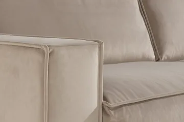 Cloudia Hörnsoffa Large Sammet - Beige - Möbler - Vardagsrum - Soffor - Hörnsoffor