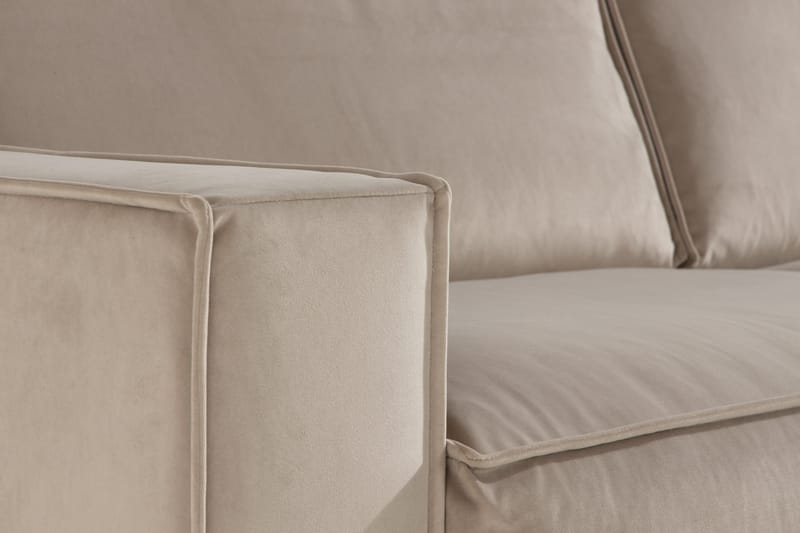 Cloudia Hörnsoffa Large Sammet - Beige - Möbler - Vardagsrum - Soffor - Hörnsoffor