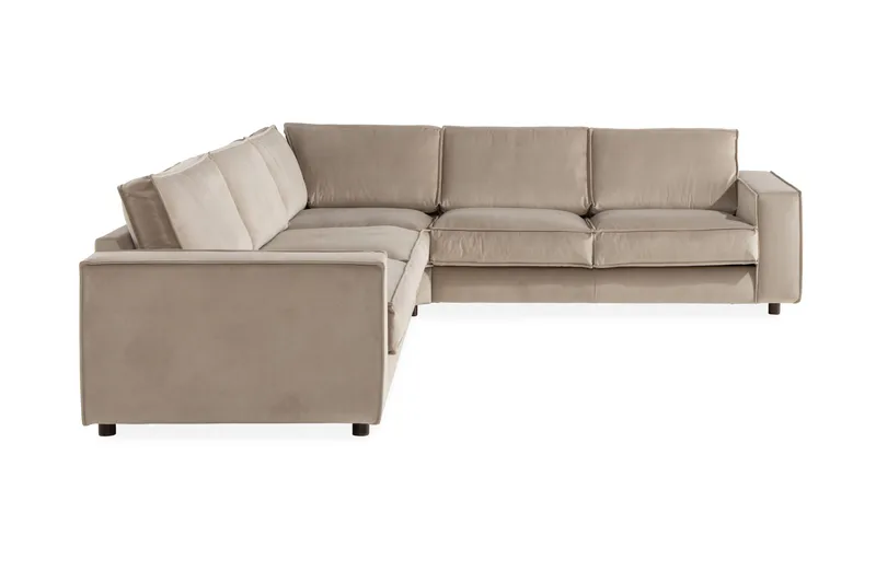 Cloudia Hörnsoffa Large Sammet - Beige - Möbler - Vardagsrum - Soffor - Hörnsoffor