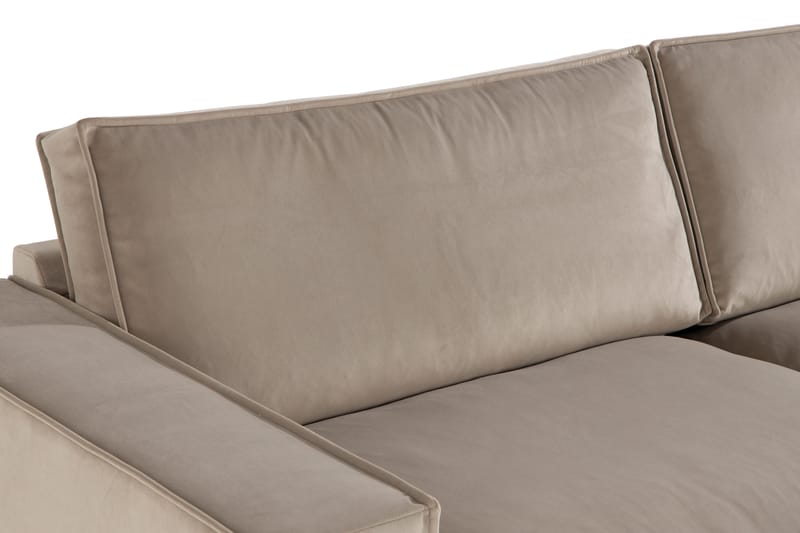 Cloudia Hörnsoffa Large Sammet - Beige - Möbler - Vardagsrum - Soffor - Hörnsoffor
