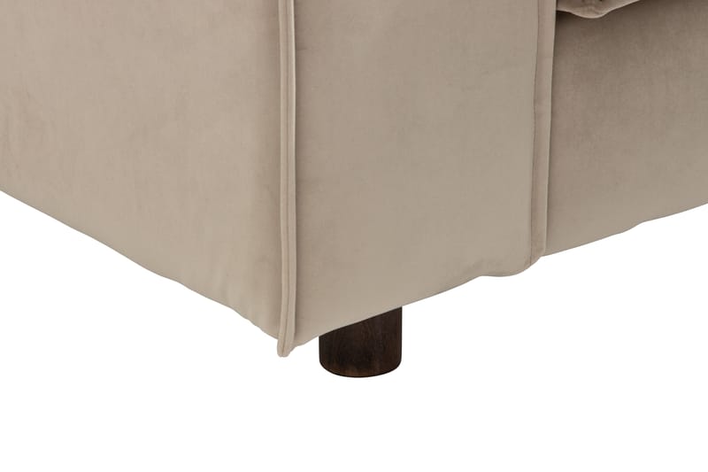 Cloudia Hörnsoffa Large Sammet - Beige - Möbler - Vardagsrum - Soffor - Hörnsoffor