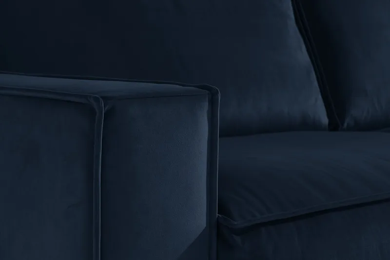 Cloudia Hörnsoffa Large Sammet - Blå - Möbler - Vardagsrum - Soffor - Hörnsoffor