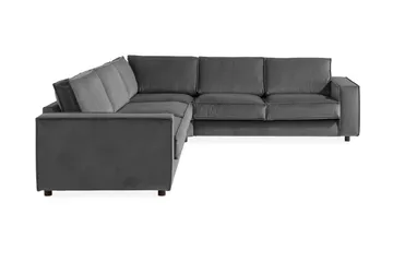 Cloudia Hörnsoffa Large Sammet - Ljusgrå - Möbler - Vardagsrum - Soffor - Hörnsoffor