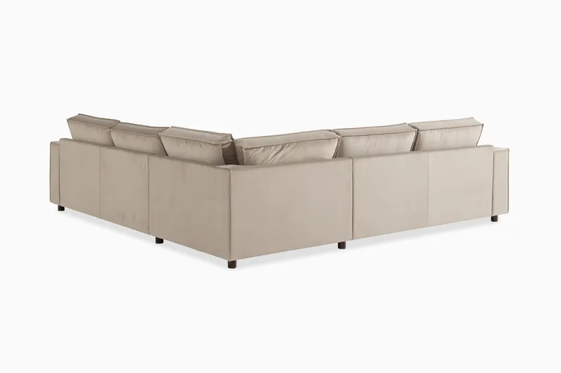 Cloudia Hörnsoffa Sammet - Beige - Möbler - Vardagsrum - Soffor - Hörnsoffor