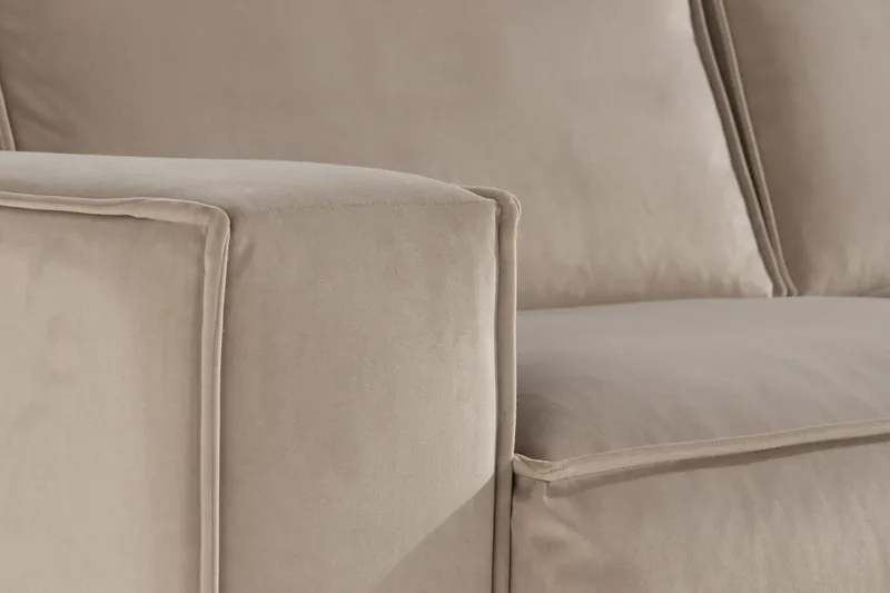 Cloudia Hörnsoffa Sammet - Beige - Möbler - Vardagsrum - Soffor - Hörnsoffor
