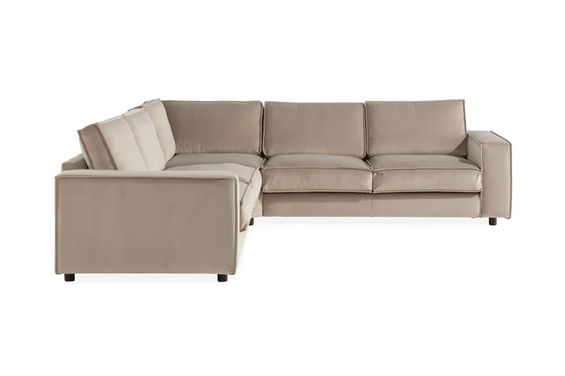Cloudia Hörnsoffa Sammet - Beige - Möbler - Vardagsrum - Soffor - Hörnsoffor