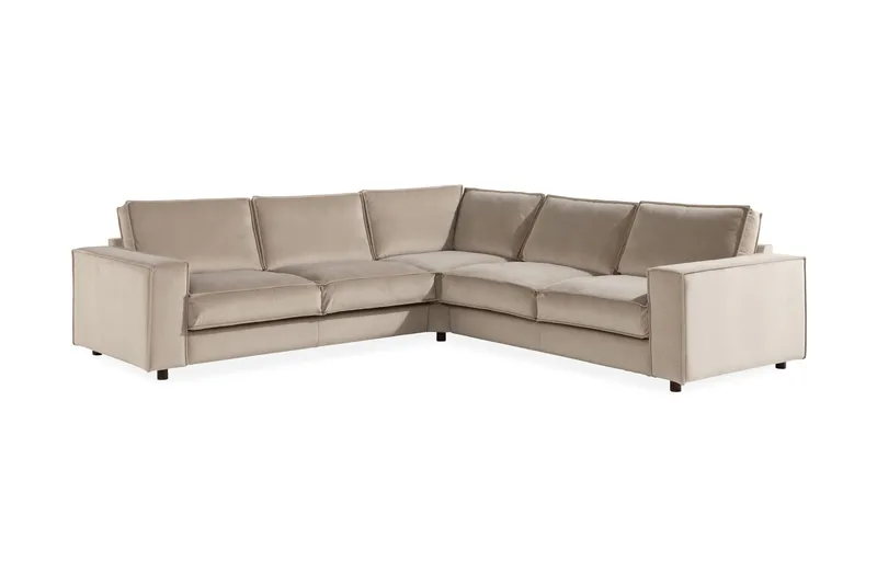 Cloudia Hörnsoffa Sammet - Beige - Möbler - Vardagsrum - Soffor - Hörnsoffor