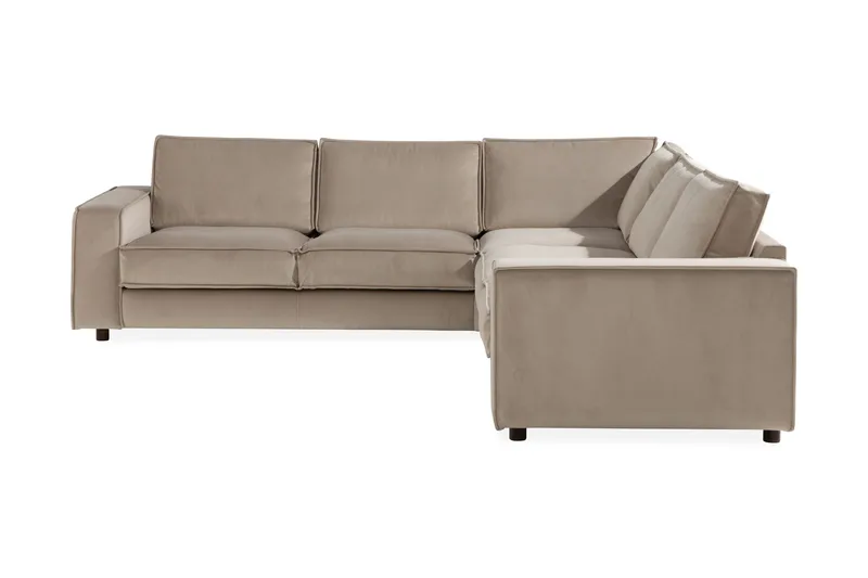 Cloudia Hörnsoffa Sammet, Beige