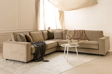 Cloudia Hörnsoffa Sammet - Beige - Möbler - Vardagsrum - Soffor - Hörnsoffor