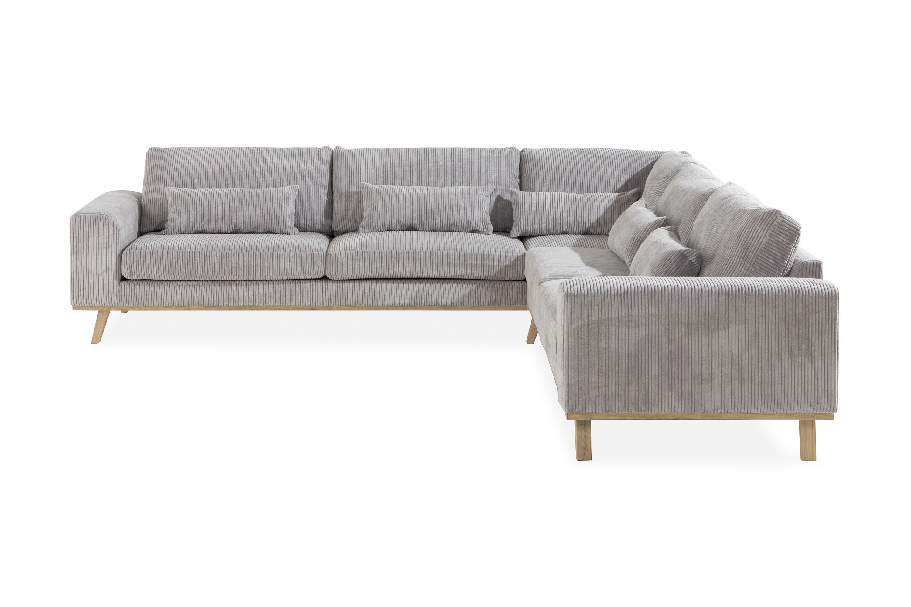 copenhagen 6-sits l-formad hörnsoffa i manchester - ljusgrå