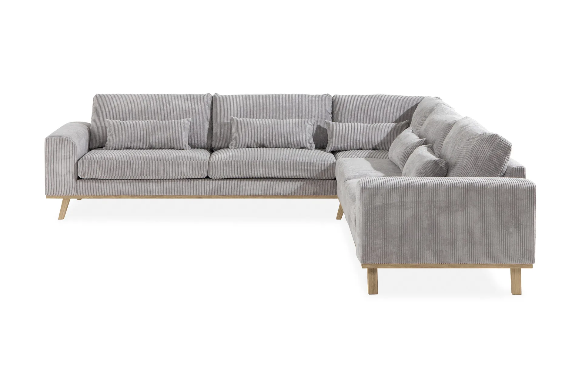 copenhagen 6-sits l-formad hörnsoffa i manchester - ljusgrå