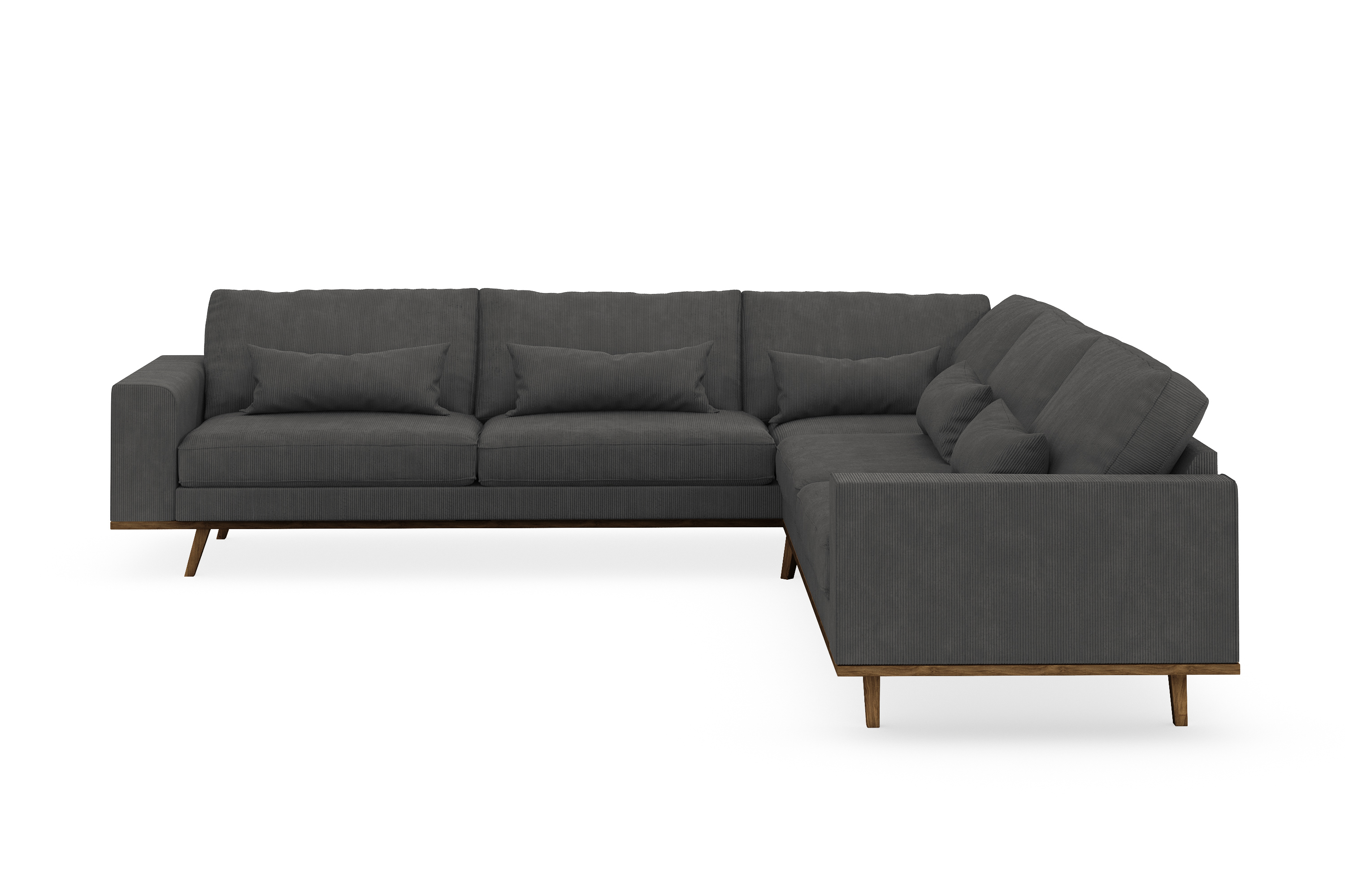 copenhagen 6-sits l-formad hörnsoffa i manchester - mörkgrå