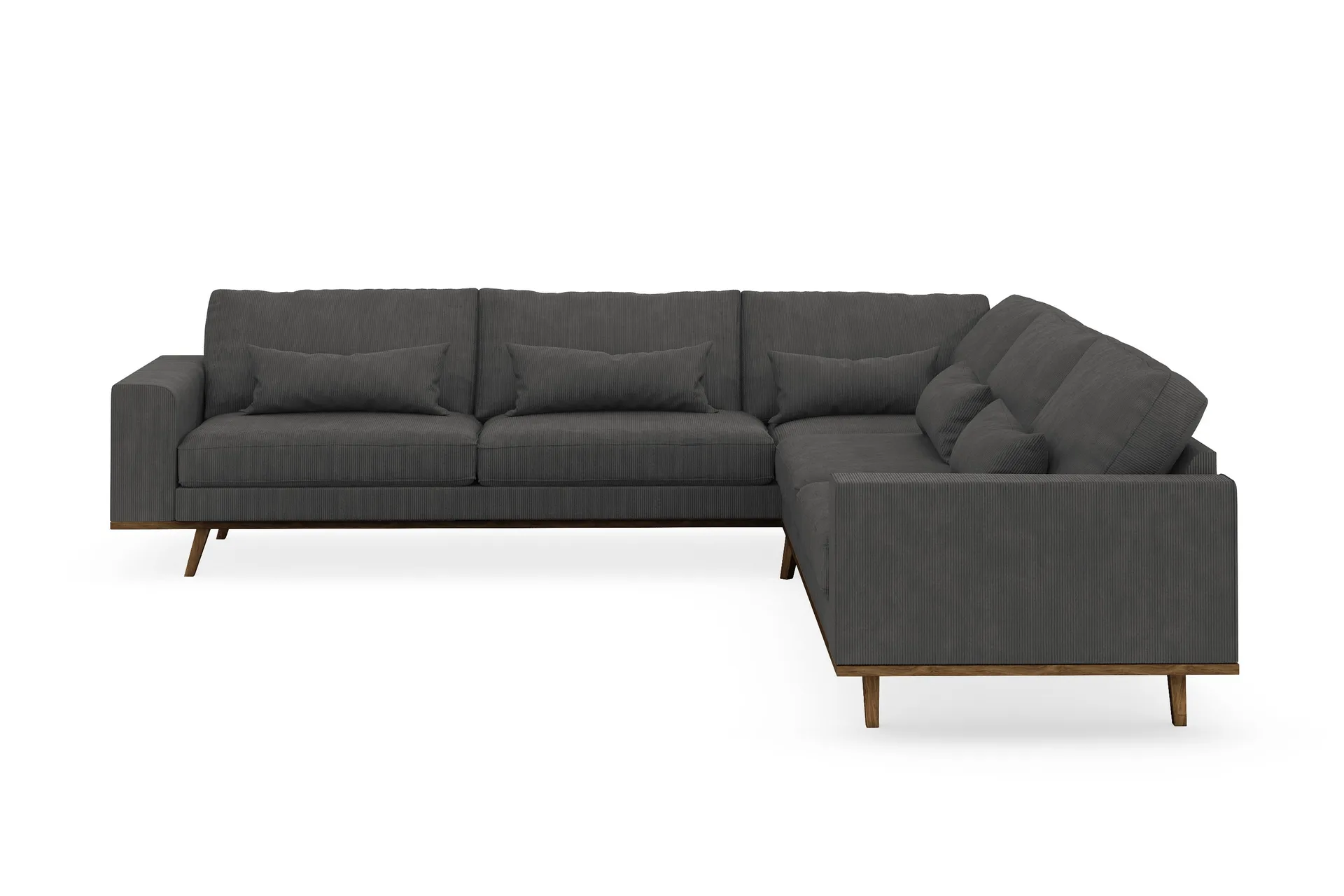 copenhagen 6-sits l-formad hörnsoffa i manchester - mörkgrå