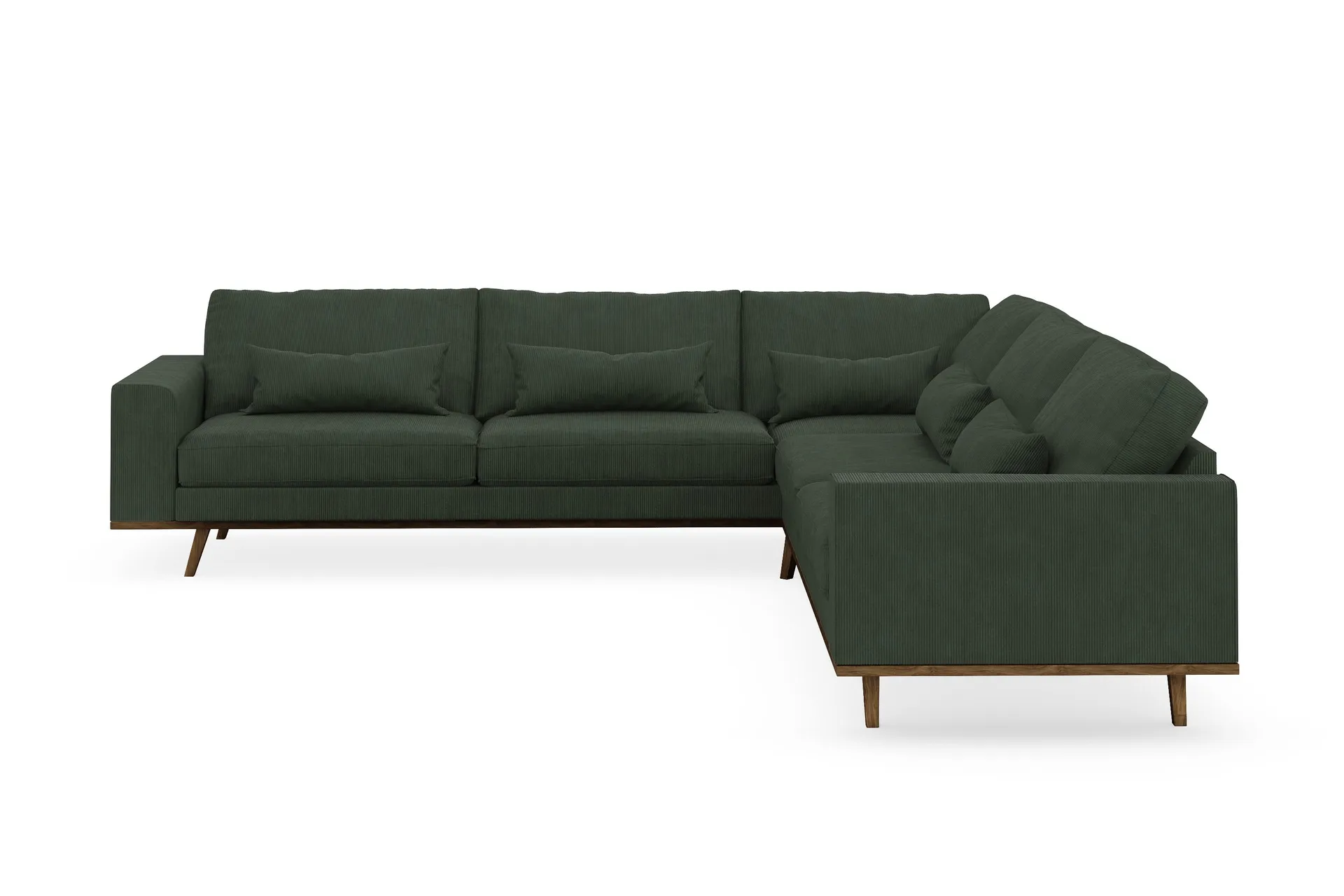 copenhagen 6-sits l-formad hörnsoffa i manchester - mörkgrön