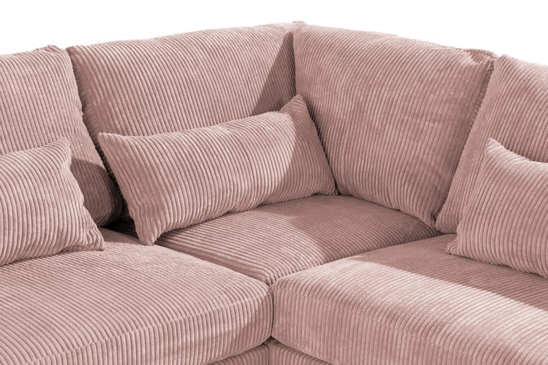 Copenhagen 6-sits L-formad Hörnsoffa i Manchester - Rosa - Möbler - Vardagsrum - Soffor - Hörnsoffor