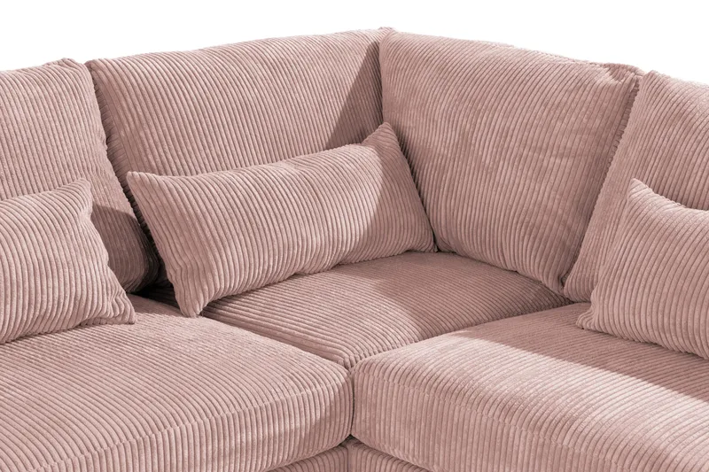 Copenhagen 6-sits L-formad Hörnsoffa i Manchester - Rosa - Möbler - Vardagsrum - Soffor - Hörnsoffor