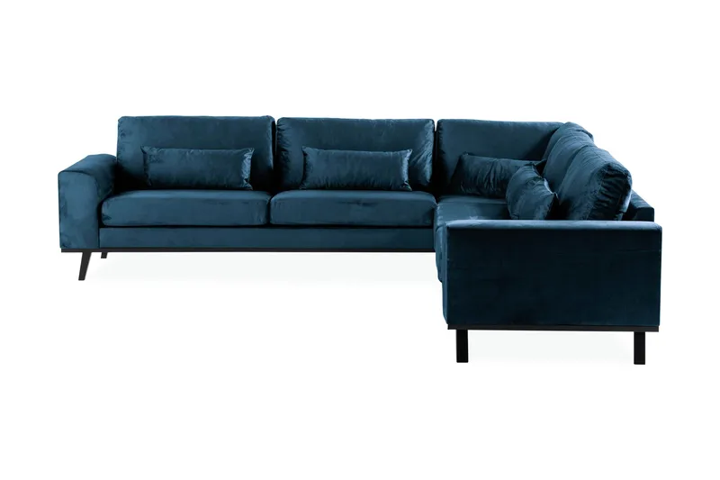 Copenhagen 6-sits L-formad Hörnsoffa i Sammet - Blå - Möbler - Vardagsrum - Soffor - Hörnsoffor
