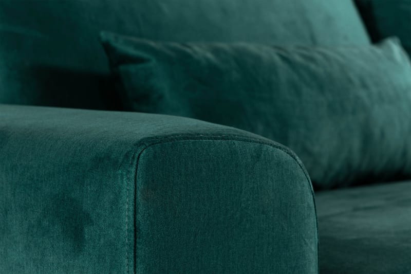 Copenhagen 6-sits L-formad Hörnsoffa i Sammet - Grön - Möbler - Vardagsrum - Soffor - Hörnsoffor