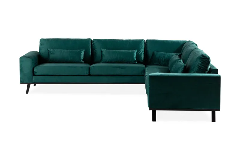 Copenhagen 6-sits L-formad Hörnsoffa i Sammet - Grön - Möbler - Vardagsrum - Soffor - Hörnsoffor