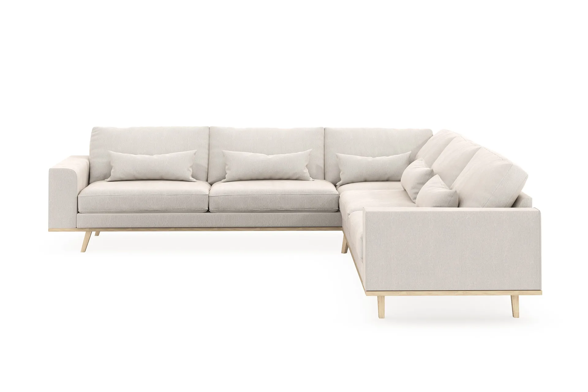 Copenhagen 6-sits L-formad H&ouml;rnsoffa i Sammet - Kr&auml;mvit