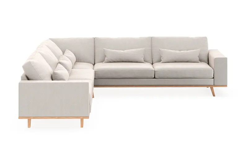 Copenhagen 6-sits L-formad Hörnsoffa i Sammet - Krämvit - Möbler - Vardagsrum - Soffor - Hörnsoffor