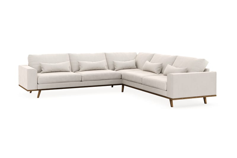 Copenhagen 6-sits L-formad Hörnsoffa i Sammet - Krämvit - Möbler - Vardagsrum - Soffor - Hörnsoffor