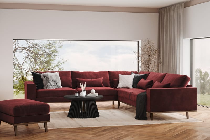 Copenhagen 6-sits L-formad Hörnsoffa i Sammet - Lila - Möbler - Vardagsrum - Soffor - Hörnsoffor