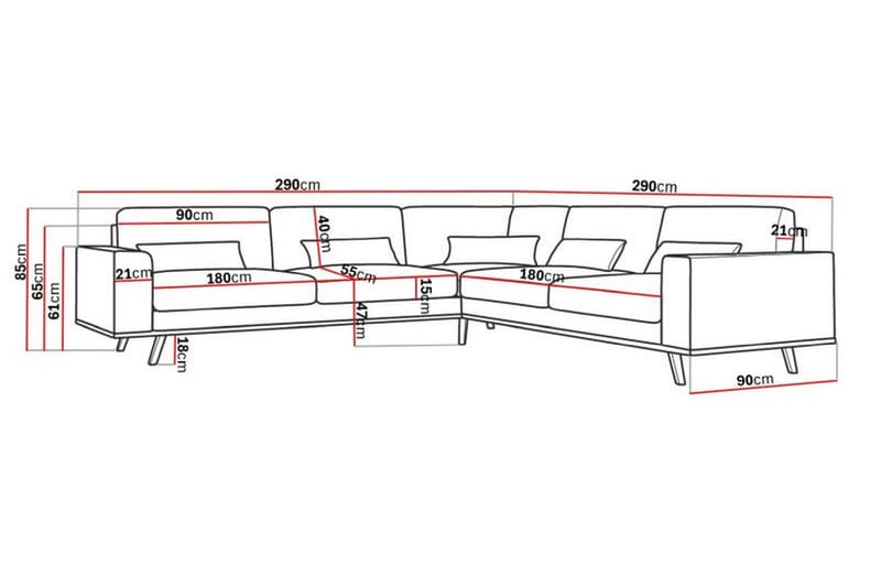 Copenhagen 6-sits L-formad Hörnsoffa i Sammet - Mörkgrön - Möbler - Vardagsrum - Soffor - Hörnsoffor