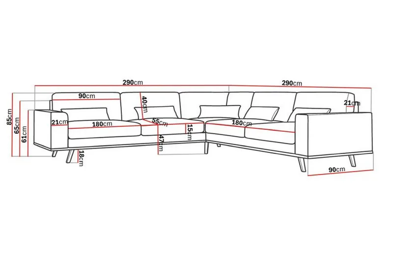 Copenhagen 6-sits L-formad Hörnsoffa i Sammet - Mörkgrön - Möbler - Vardagsrum - Soffor - Hörnsoffor