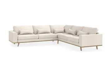 Copenhagen 6-sits L-formad Hörnsoffa i Tyg - Beige - Möbler - Vardagsrum - Soffor - Hörnsoffor