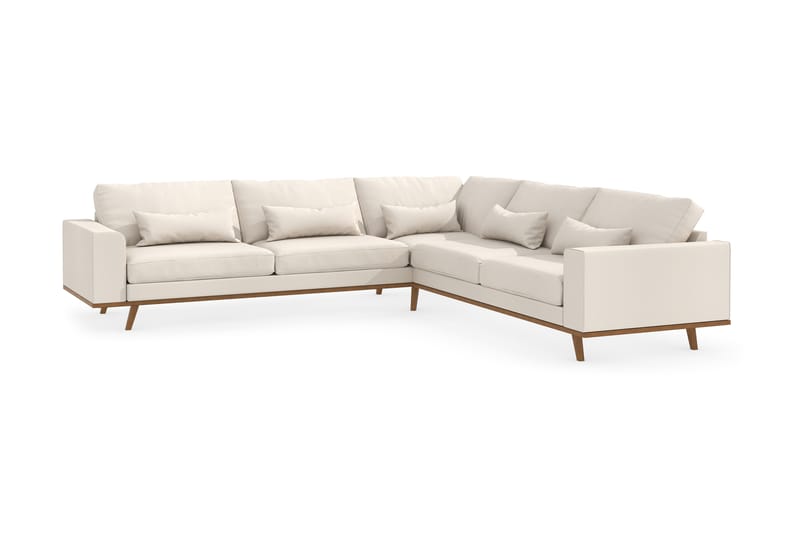 Copenhagen 6-sits L-formad Hörnsoffa i Tyg - Beige - Möbler - Vardagsrum - Soffor - Hörnsoffor