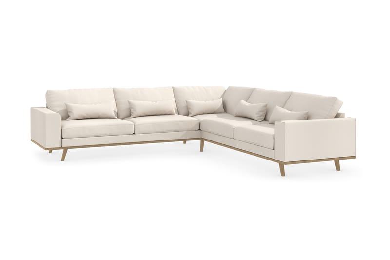 Copenhagen 6-sits L-formad Hörnsoffa i Tyg - Beige - Möbler - Vardagsrum - Soffor - Hörnsoffor